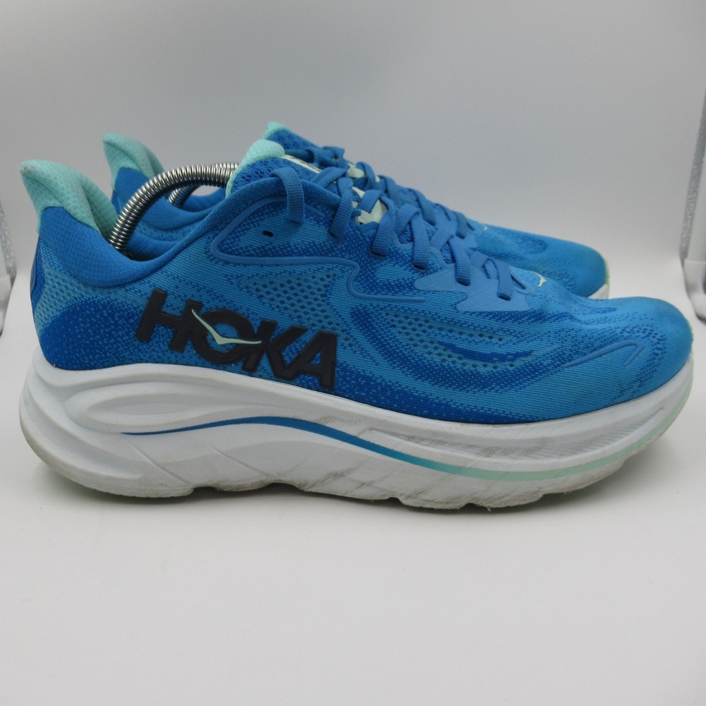 Hoka One One Clifton 10 Mens 11D Blue Road Running Shoes 1162030 HSK
